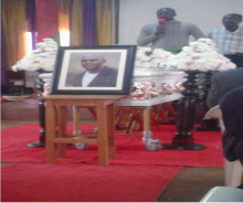 Mourners eulogizing Emmanuel Batanda